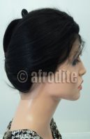 "Iman" Yaki Straight Lace Full Human Hair Wig - 18" length