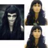 Black Halloween Synthetic Costume Wig - Perfect for Witches (Kelly) - 22.3"