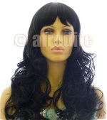 Black Halloween Synthetic Costume Wig - Perfect for Witches (Kelly) - 22.3"