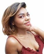 Short Ombre Curly Bob Body Wave Wig, Human Hair