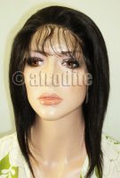 "Kenya" Afro Relaxed Yaki Straight lace front wig short - 100% Remy Human Hair