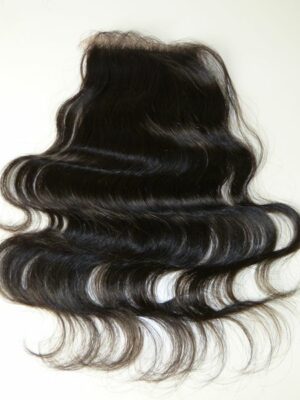 Virgin Brazilian Wave Lace Closure - 4" x 4" Natural