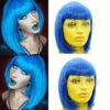 Short Blue Bob Synthetic Cosplay Party Wig - 23.3"