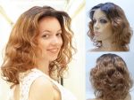 Short Ombre Curly Bob Body Wave Wig, Human Hair